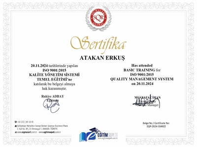 ISO Certificate
